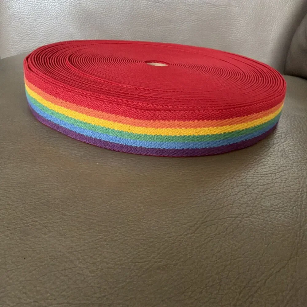 Vintage Rainbow Webbing Belting Trim 1.5